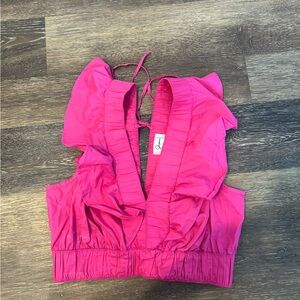 Japna pink ruffle top